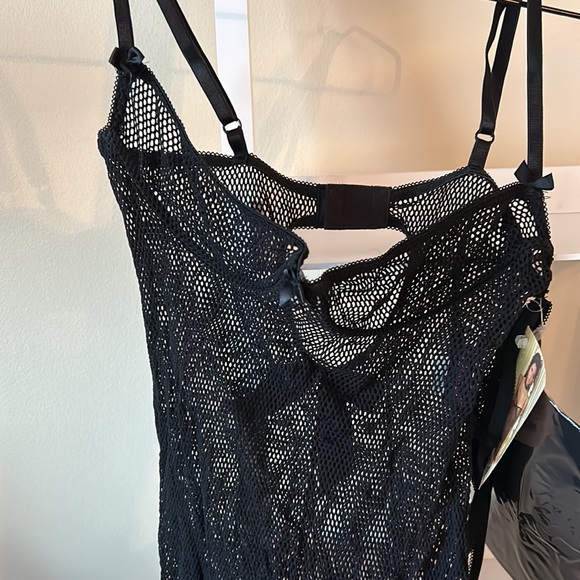 DREAMGIRL complete black sexy lingerie size large - Picture 7 of 9